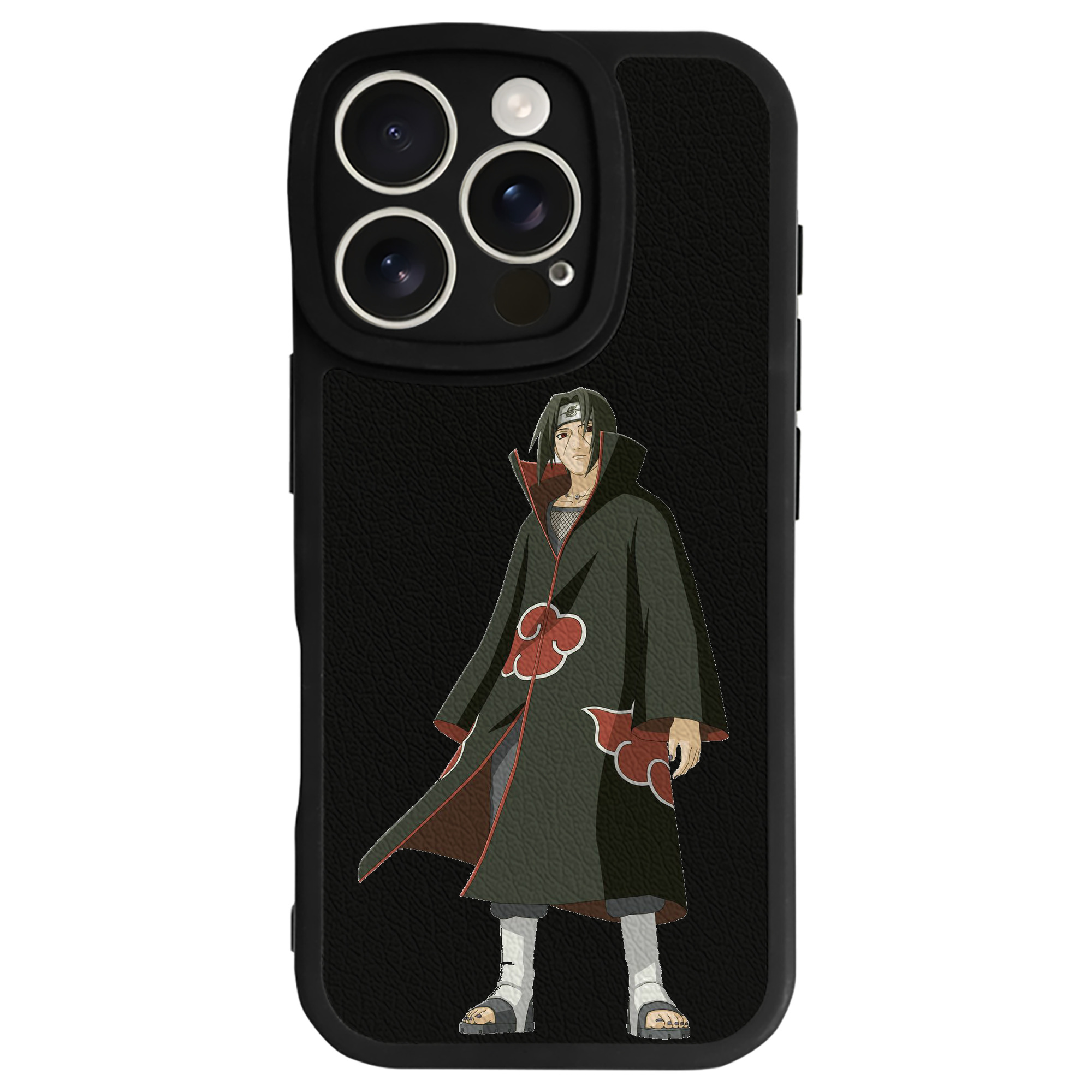 （画像用） NARUTO -ナルト- うちは イタチ Uchiha Itachi 【iPhone 16シリーズ対応】シリコンスマホケース（レザー調） 材質：シリコン
